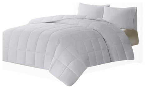 Sleep Philosophy Sateen Double Insertion Comforter, White, Twin