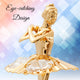 24K Gold Plated Crystal Studded Ballerina With Arms Crossed Figurine