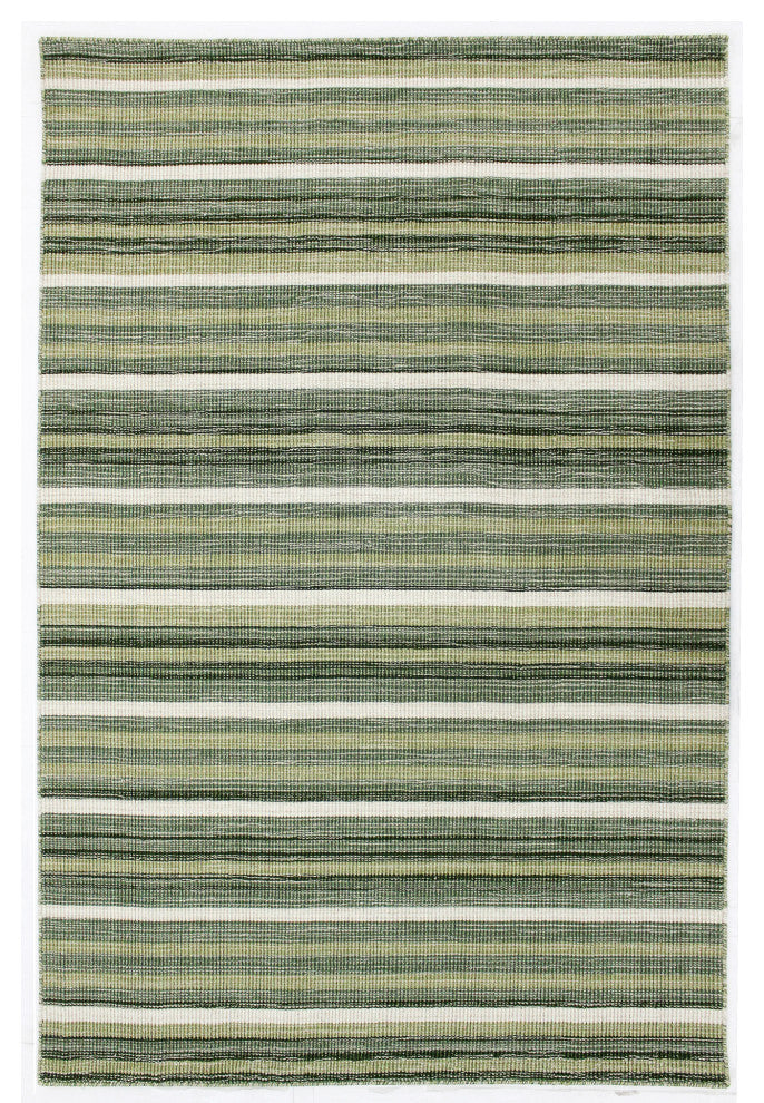 Aruba Faded Stripe Indoor Rug Green 5'x7'6"