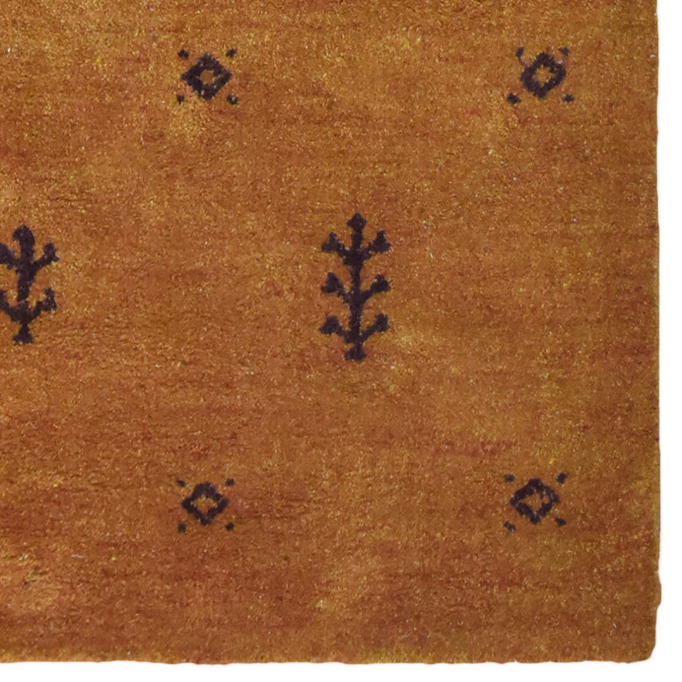 HAND KNOTTED LOOM SILK ECO-FRIENDLY RUG-9'x12',Rectangle,Orange Brown,Contempora