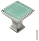 Moonstone Blue Crystal Glass Brushed Nickel Madison Classic Knob