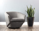Treviso Swivel Lounge Chair, Antonio Charcoal