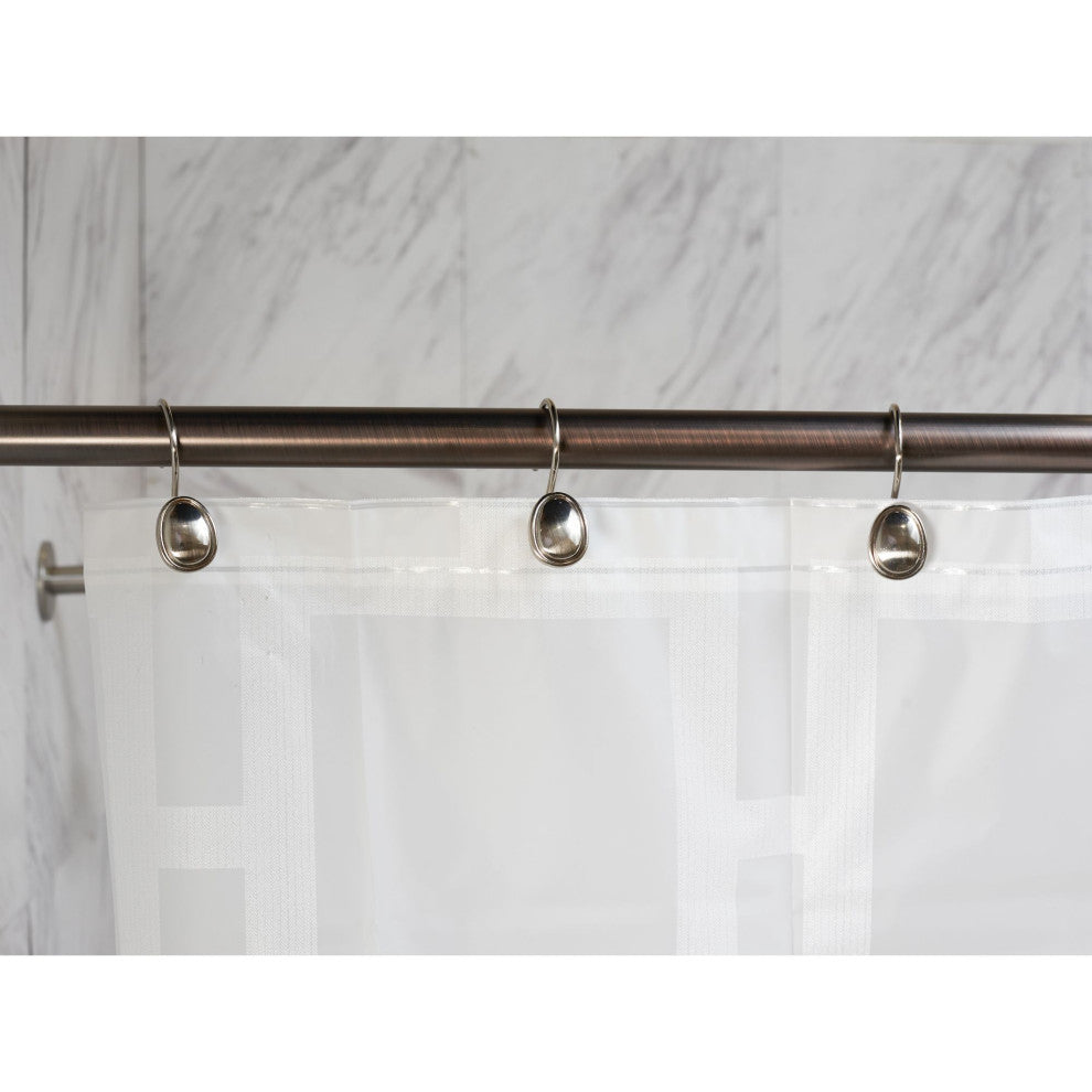 Round Brushed Nickel Shower Hooks