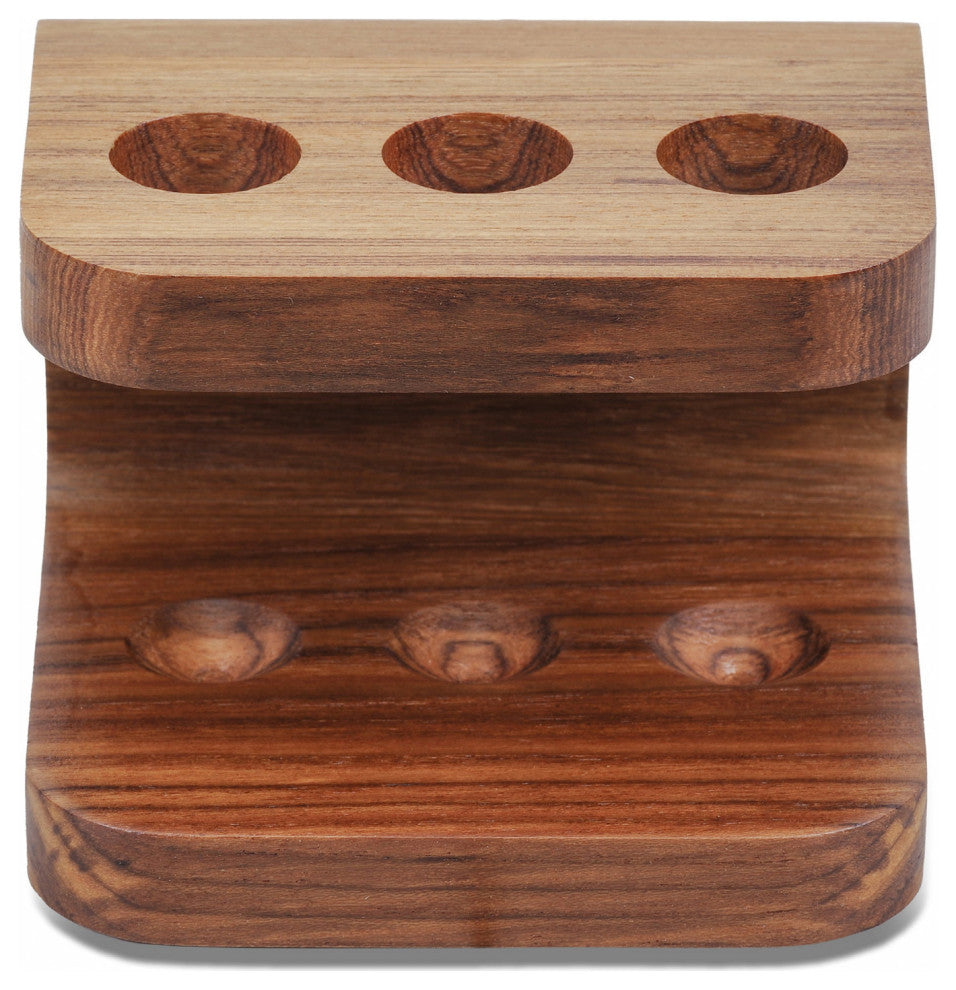 Designer Genuine Teak Toothbrush Holder
