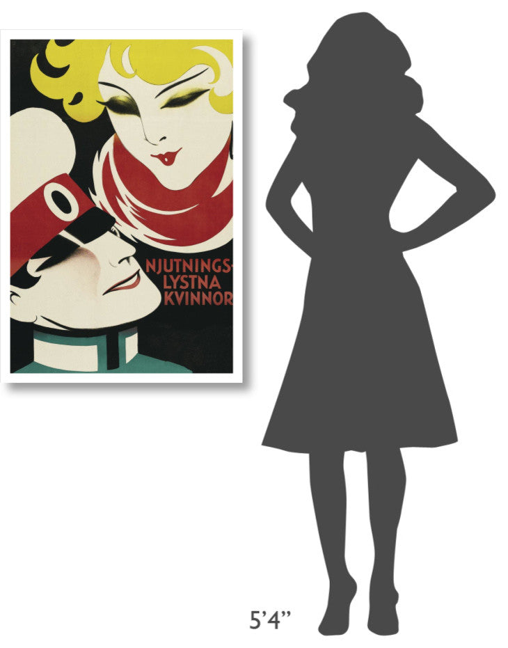 "Vintage Film Posters: Silver Njutnings Lysta Kvinnor" Paper Art, 26"x38"