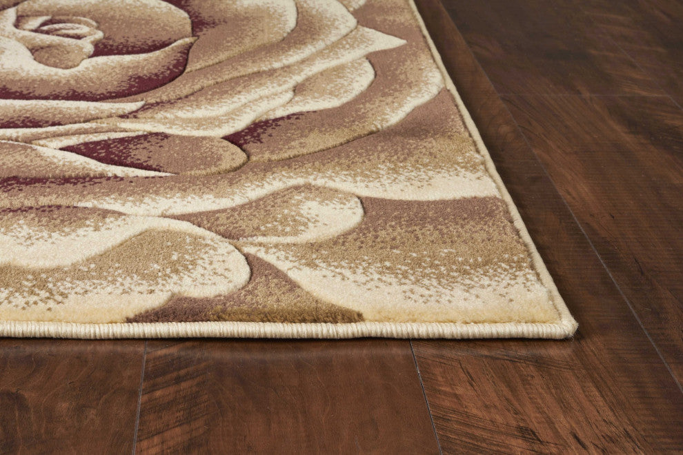 HomeRoots 7' x 10' Polypropylene Ivory Area Rug