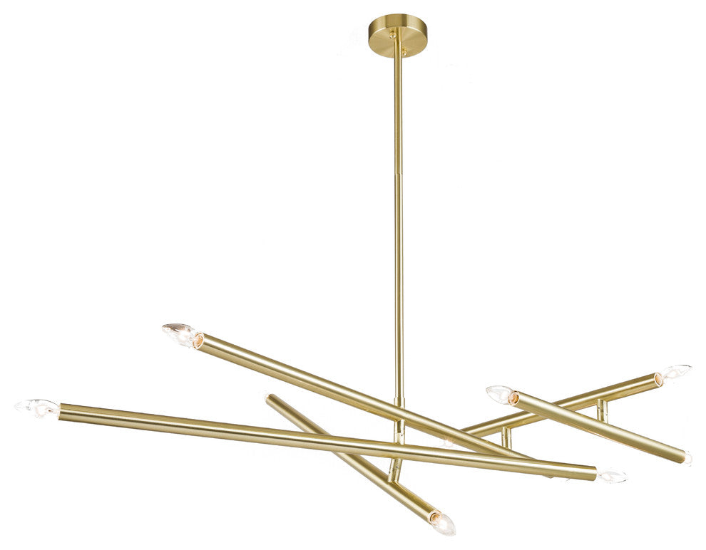 Match Stick Rod Light Fixture, Gold