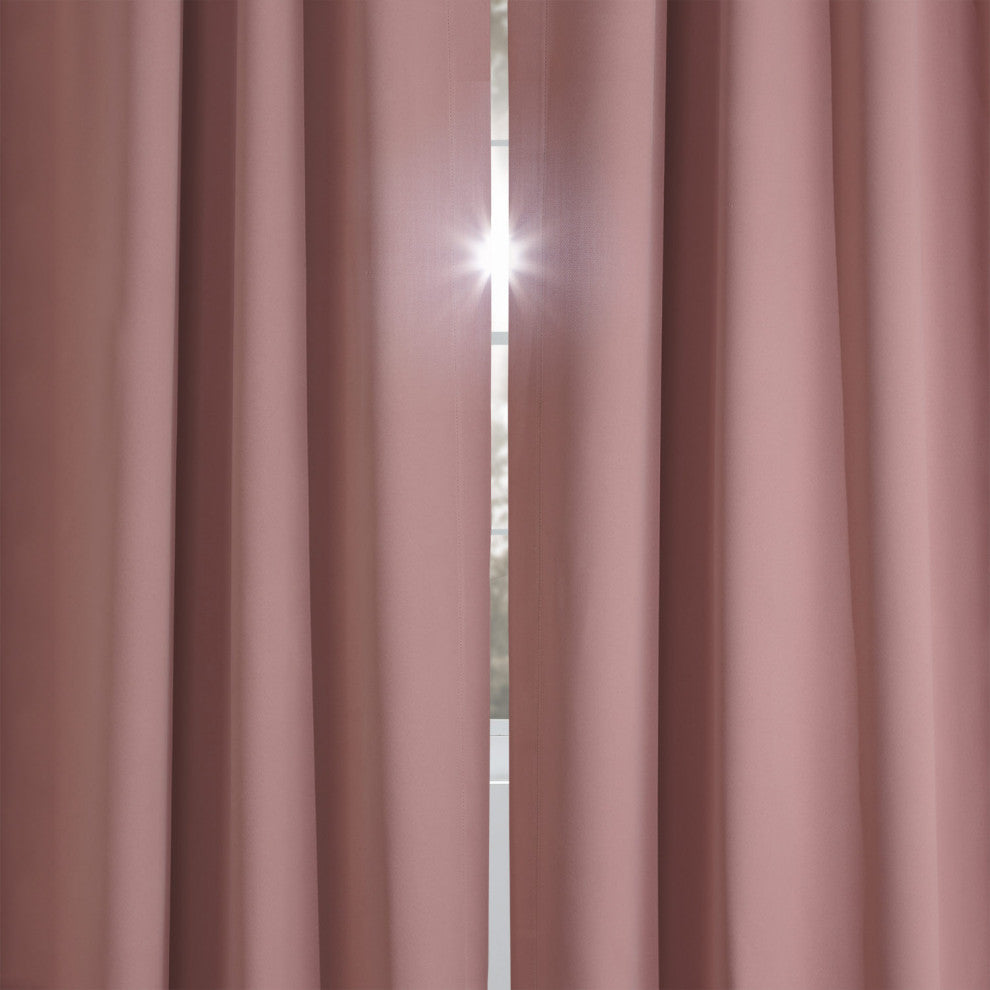 Room Darkening Curtain Panel Pair, Fresco Blush, 50"x84"