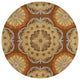 Dharma Contemporary Area Rug, 7'9" Round
