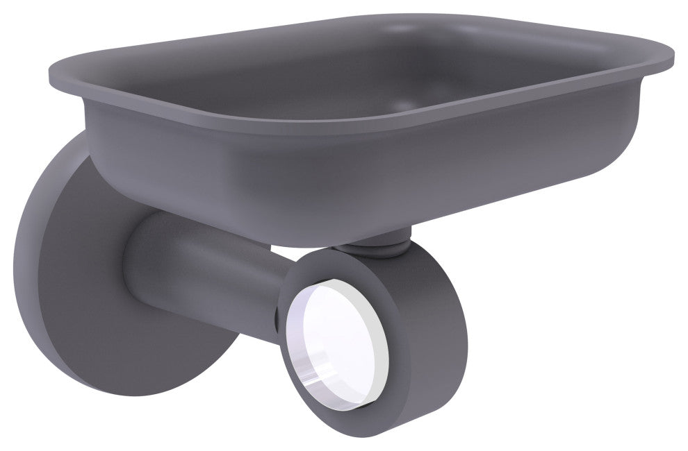 Clearview Wall Mounted Soap Dish Holder, Matte Gray