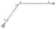 Fabritio 13/16 inch Corner Window Curtain Rod, Satin Nickel, 48-84"