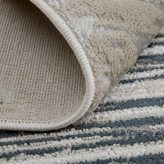 Orin Modern Diamond, Black/Silver/Taupe, 5'x8' Area Rug