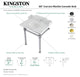 Kingston Brass LMS30MOQ7 30" Carrara Marble Console Sink, Legs