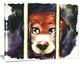 Sad Dog in Animal Shelter, Abstract Canvas Art Print, 40"x30"