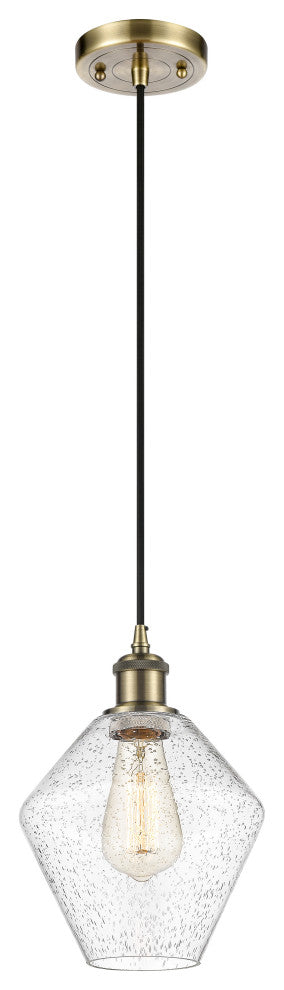 Innovations 516-1P-AB-G654-8 1-Light Mini Pendant, Antique Brass