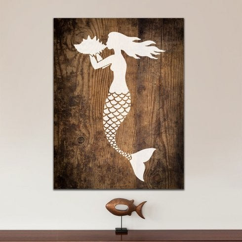 Mermaid Nautical Stencil Reusable Stencils For DIY Wall Design, Small