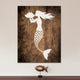 Mermaid Nautical Stencil Reusable Stencils For DIY Wall Design, Small