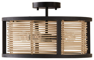 Capital Lighting 244041 Rico 4 Light 16"W Semi-Flush Drum Ceiling - Flat Black