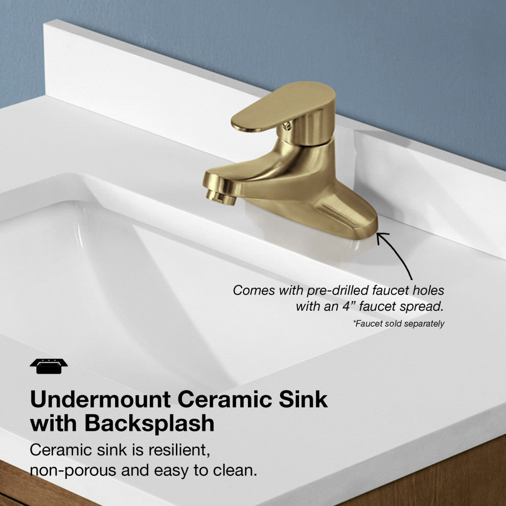 OVE Decors Diya 30" Single Sink Bathroom Vanity, Sage Green, Macchiato, 30 in.