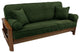 Solid Microsuede Full Futon Cover Set, Hunter Green