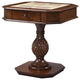 Classic Wooden Game Table with Drawer and Reversible Game Tray, Brown Finish, Cherry