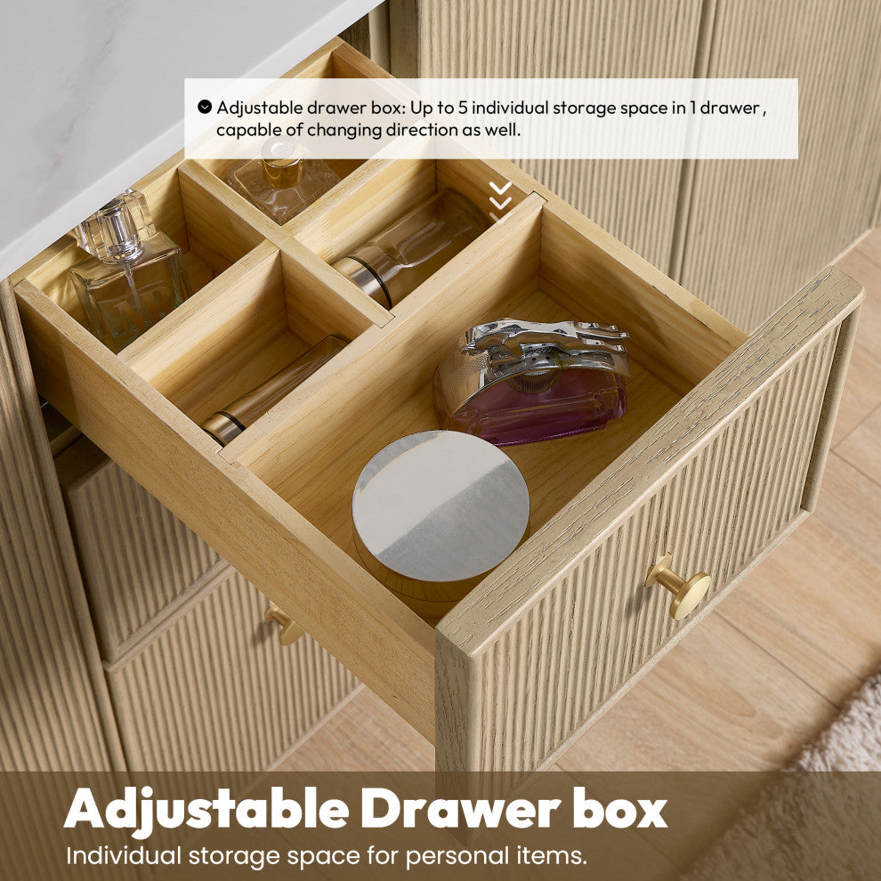 Oza Bath Vanity with Quartz Stone Top, Aged Natural Oak, 72", Double Vanity, No Mirror