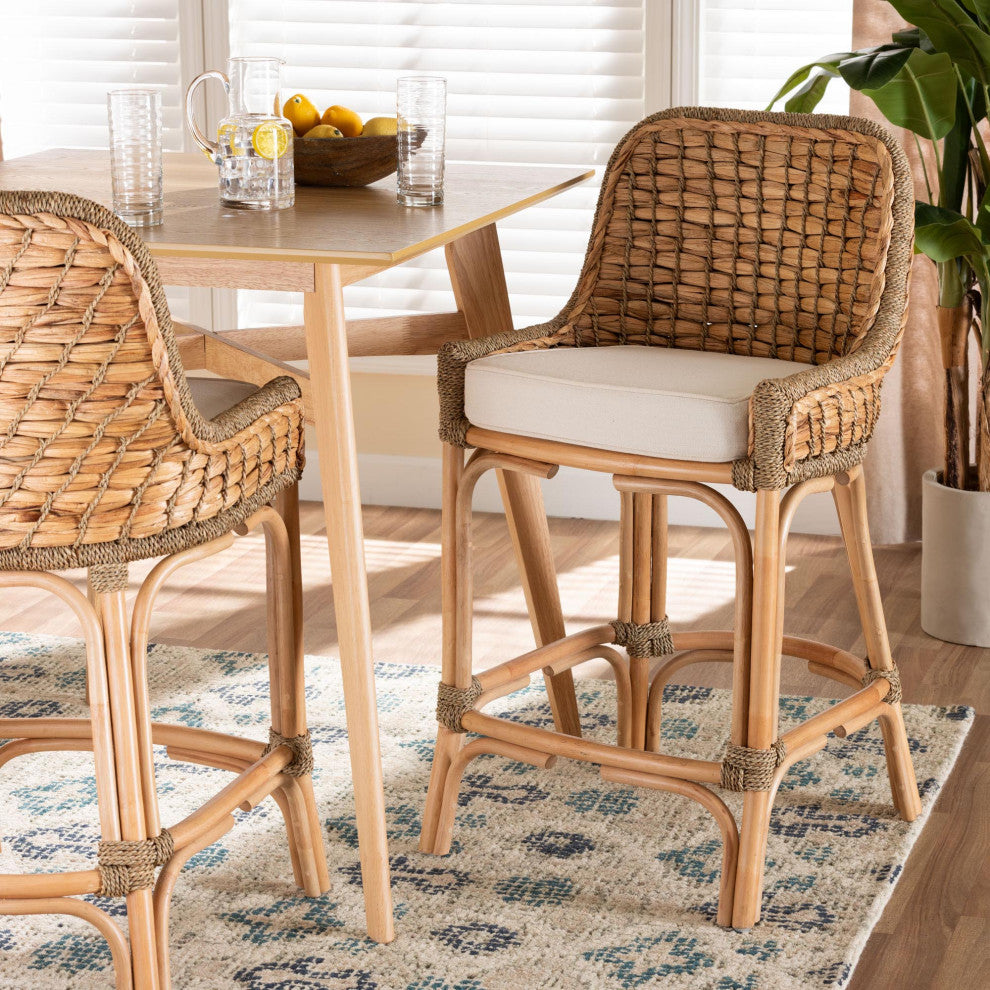 Zoey Modern Bohemian Collection, Counter Stool With Cushion