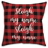 Sleigh My Name, Buffalo Check Plaid 18x18 Throw Pillow