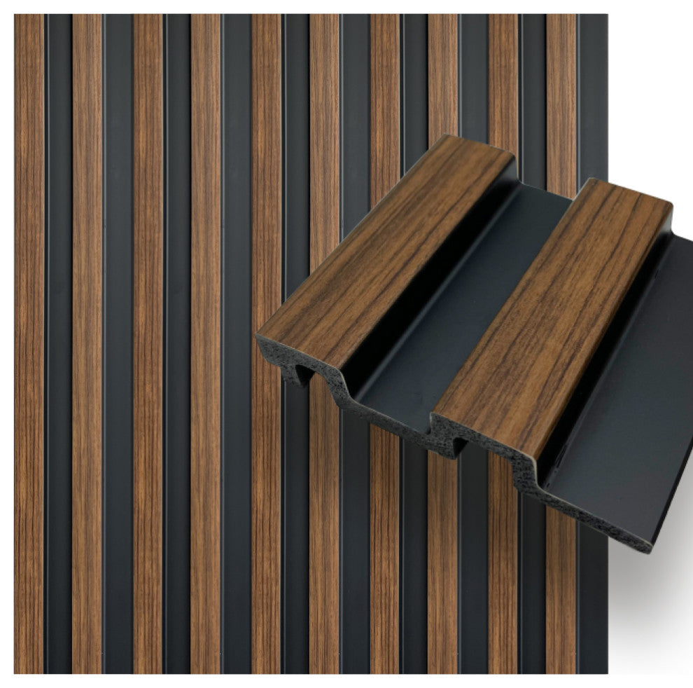 Waterproof Slat Panel, Walnut Craft, Sample