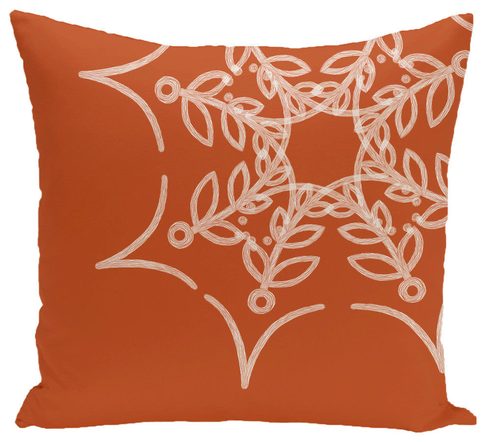 Web Art Holiday Print Pillow, Orange, 26"x26"