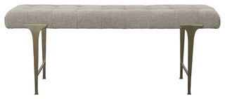 Uttermost 23765 Imperial Upholstered Gray Bench
