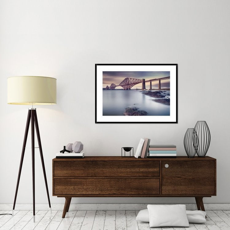 "Forth Rail Bridge" Framed Digital Print by Martin Vlasko, 44x32"