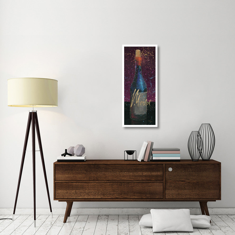 "Wine Splash Dark IV" Digital Paper Print by Wellington Studio, 18"x42"