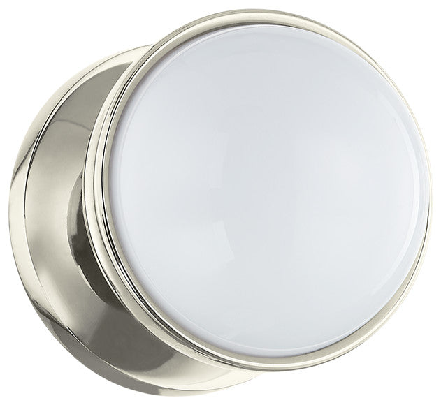 1 Light Bath Sconce, Polished Nickel