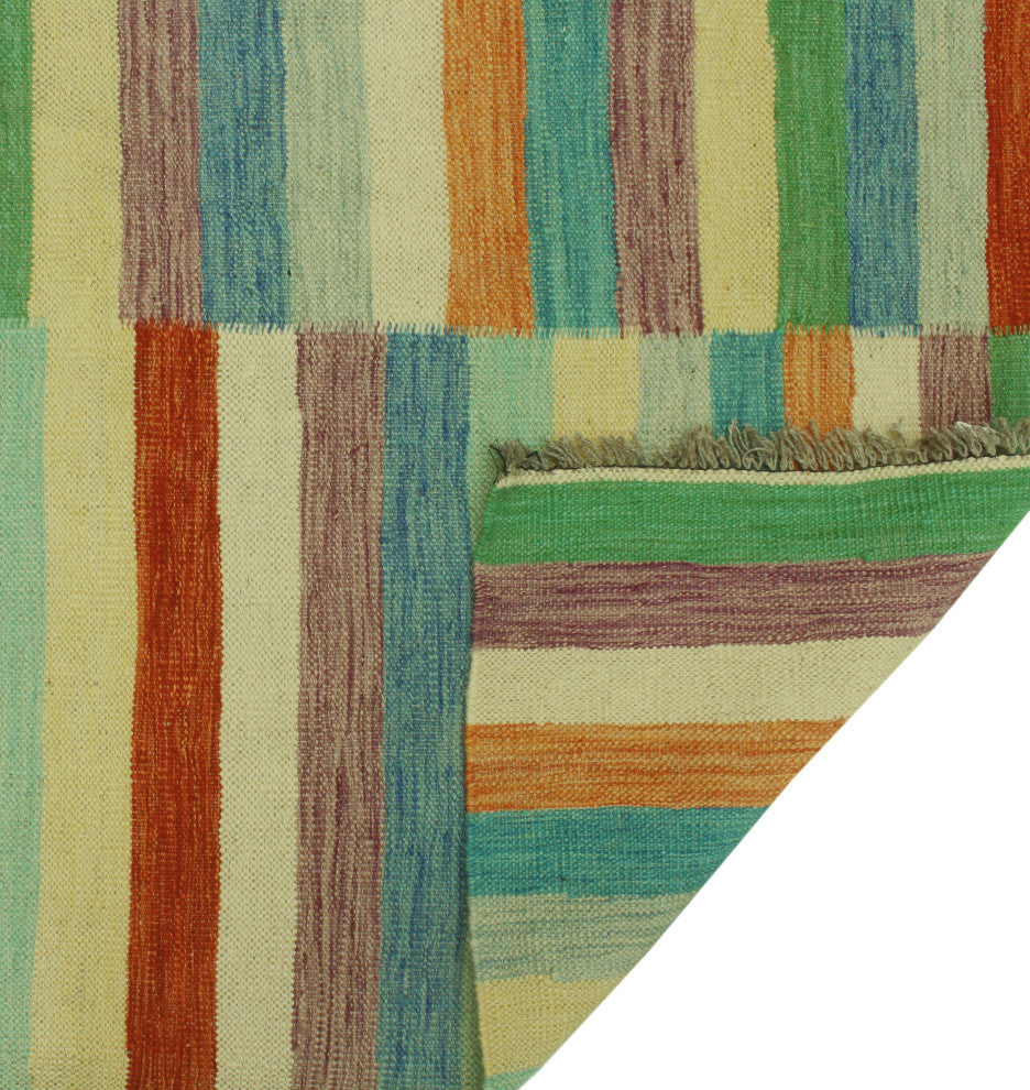 Winchester Kilim Mannan Orange/Beige Rug, 5'7x7'7