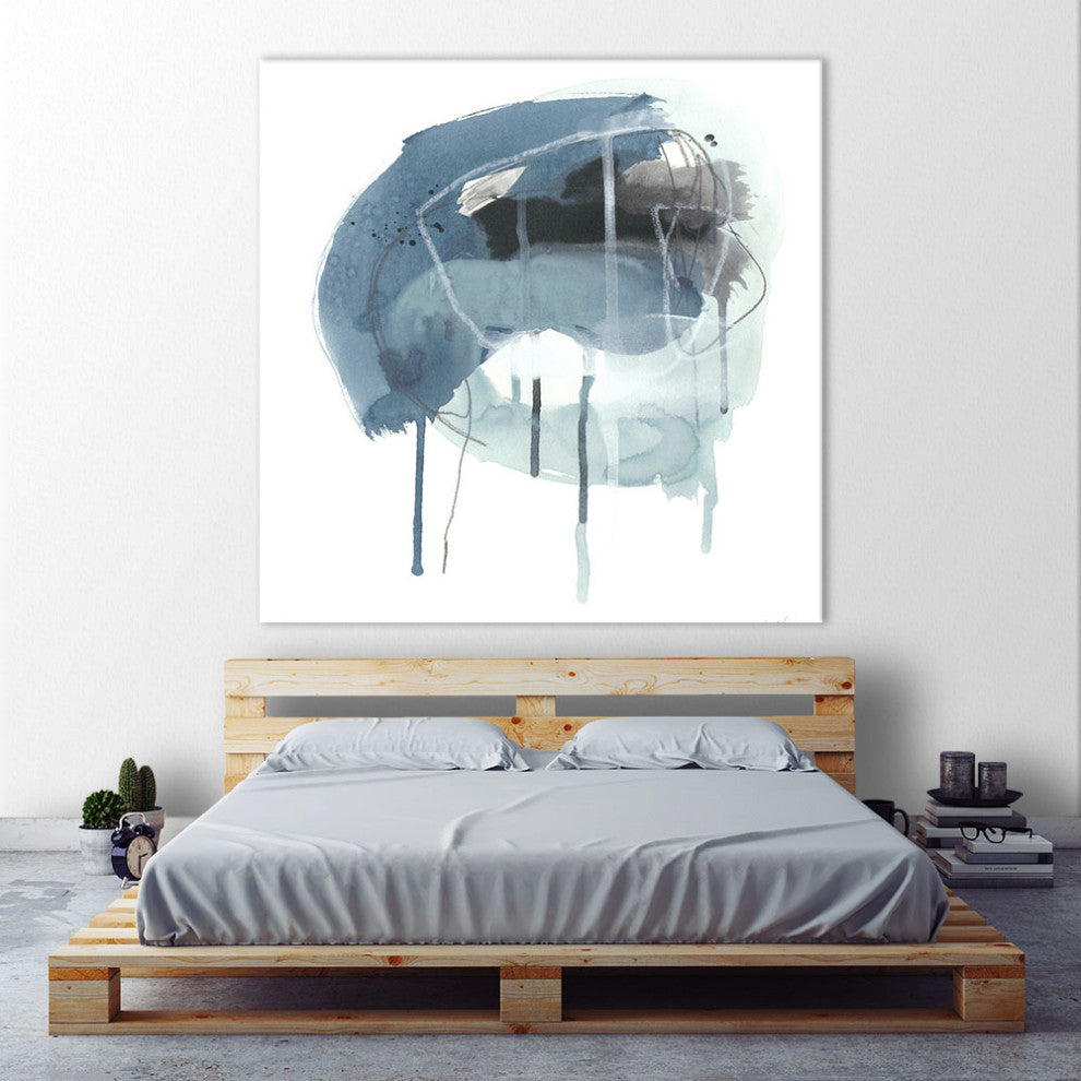 "Incidental Indigo IV" Fine Art Giant Canvas Print, 54"x54"