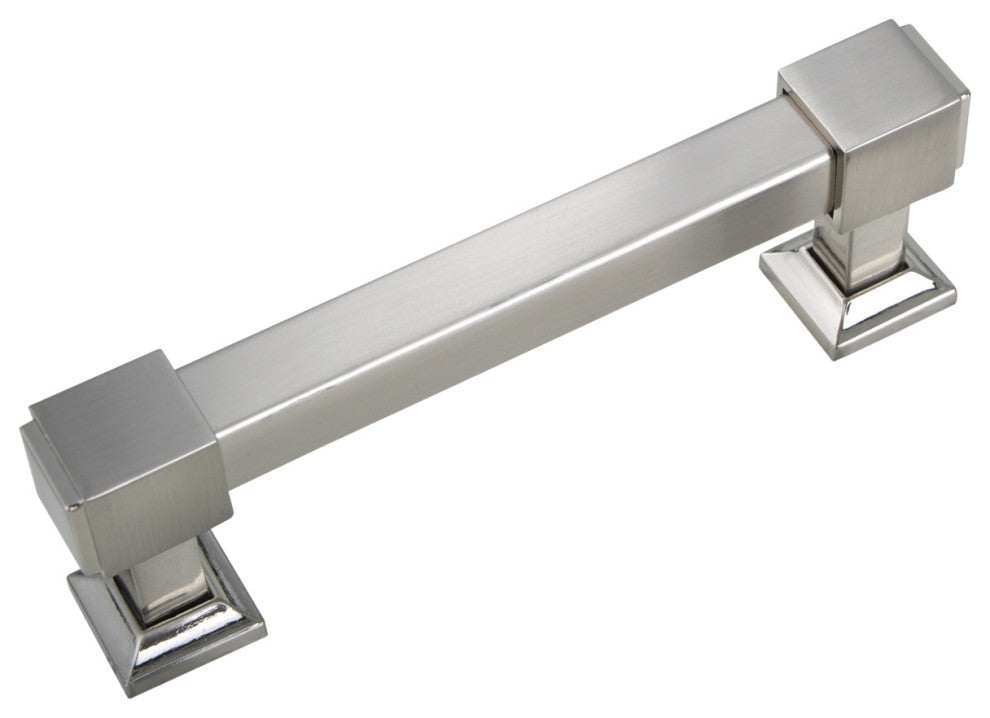 Utopia Alley Brett Cabinet Pull, Square Edge, 3.78", Brushed Nickel, 5 Pack