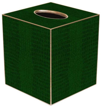 TB2620 - Green Crock Tissue Box Cover