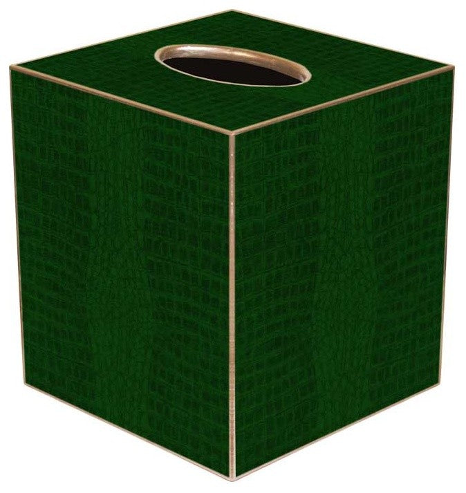 TB2620 - Green Crock Tissue Box Cover