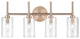 4 Light 25.5" Modern Gold Bathroom Vanity Light