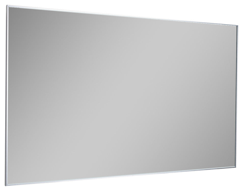 Eviva Sax 48" Chrome Metal Frame Bathroom Wall Mirror