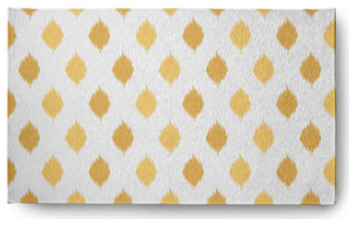 Ikat Dot Stripes Soft Chenille Area Rug, Yellow, 3'x5'