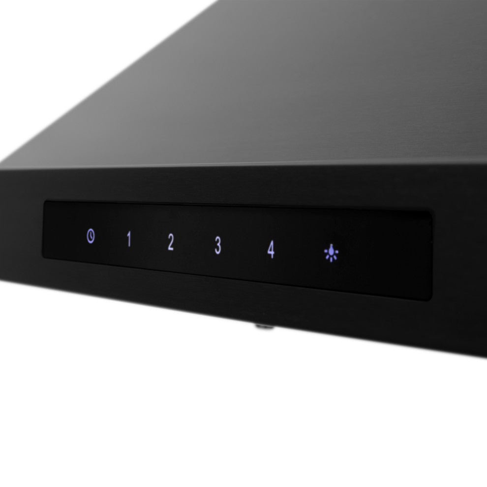 ZLINE 24" Convertible Vent Wall Range Hood in Black Stainless Steel