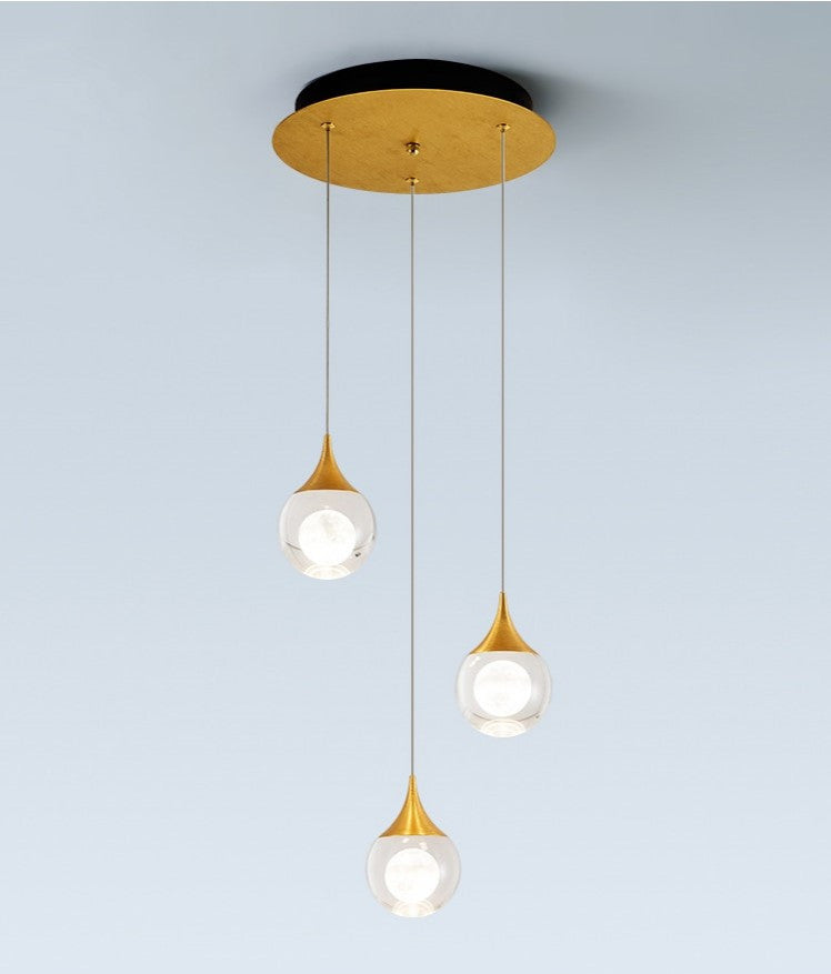 MIRODEMIÂ® Pigna | Modern Crystal LED Chandelier with Hanging Balls, 6 Lights