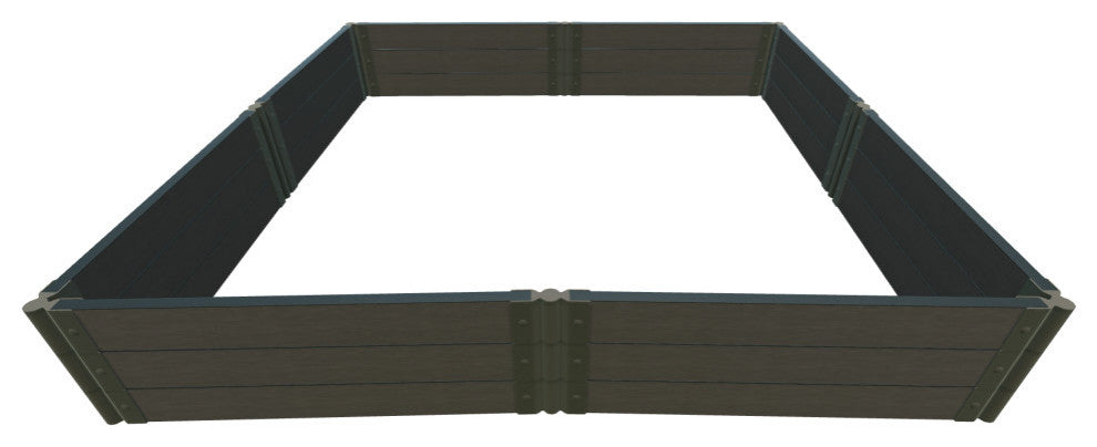 Weathered Wood Raised Garden 8'x8'x16.5" 2" Profile