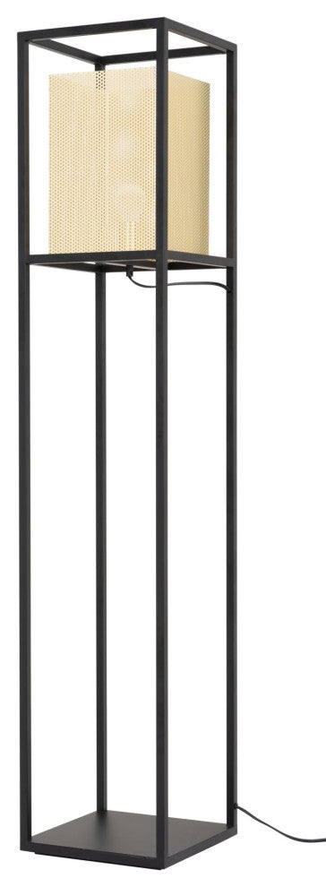 Floor Lamp Light, Steel Metal, Gold, Black, Kitchen Lounge Cafe Bistro Lobby