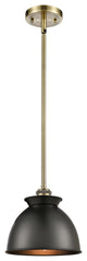 Innovations 516-1S-AB-M14-BK-LED Adirondack 1 Light Mini Pendant, Antique Brass