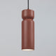 Tall Hourglass LED Pendant, Canyon Clay, Dark Bronze, Black Cord