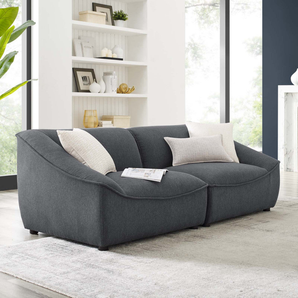 Comprise 2-Piece Loveseat Charcoal