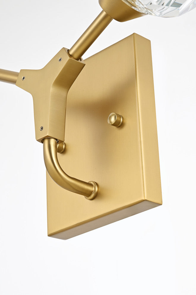 2 Light Wall Sconce, Gold